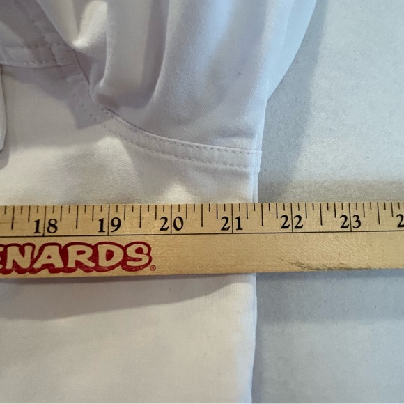 Denim & Co. EasyWear White Twill Classic Button-Front Jacket L - Picture 12 of 13